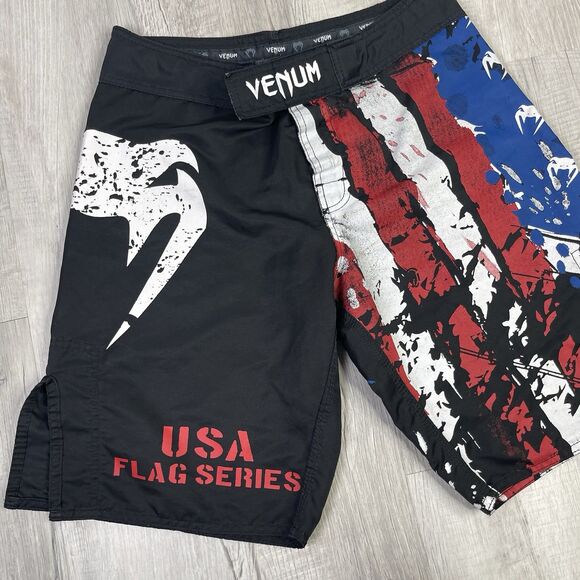 Venum USA Flag Series Fight Shorts Mens Medium MMA Grappling Trunks EU 42 Q - Picture 2 of 11